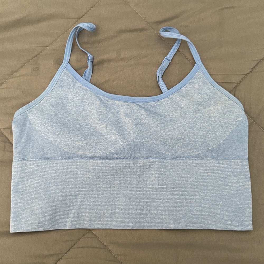 PINK Active Light Blue Strappy Sports Bra